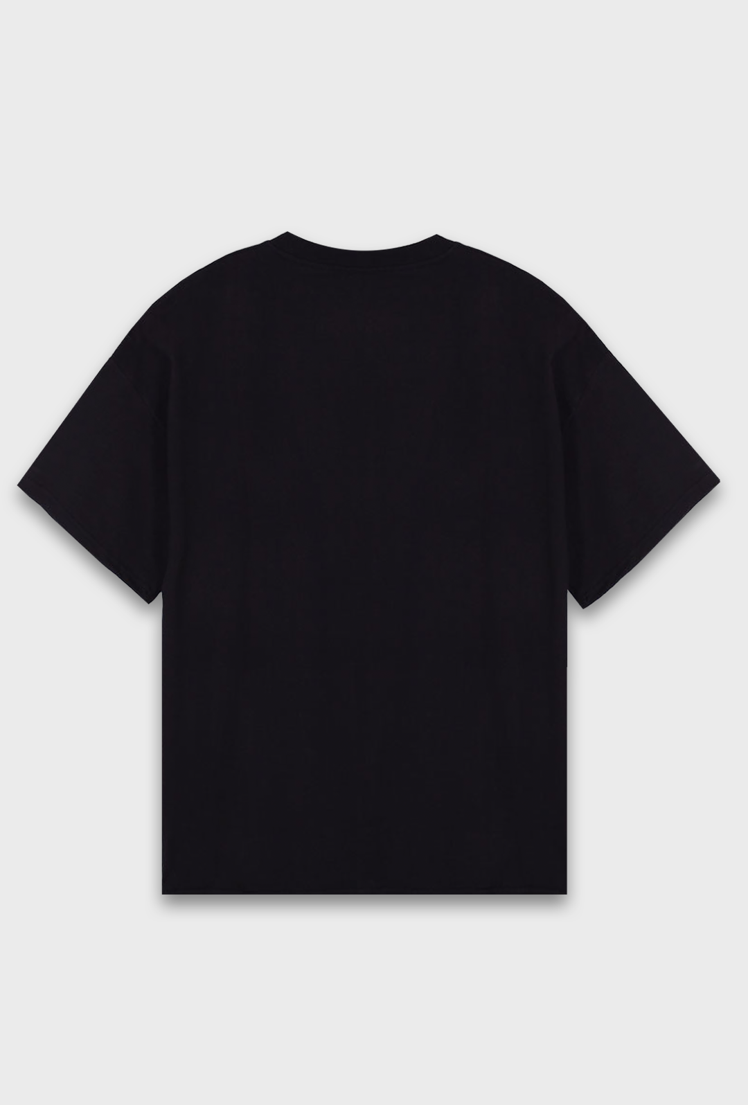 rollr oversized midnight black heavyweight tshirt in french terry organic cotton back