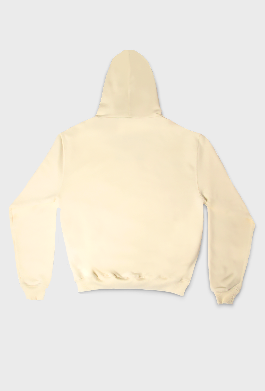 Heavyweight vanilla cream box fit hoodie made from french terry fabric