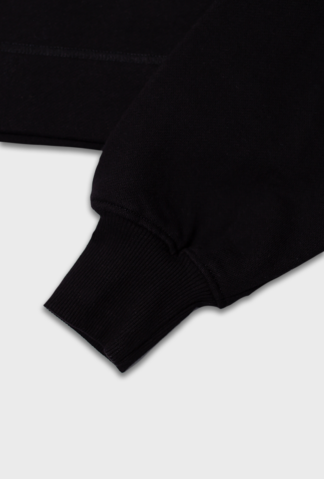 roller clothing cropped midnight black hoodie sleeve french terry fabric