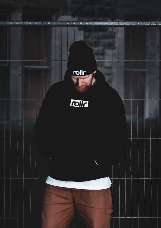 ROLLR OVERSIZED MIDNIGHT BLACK HOODIE